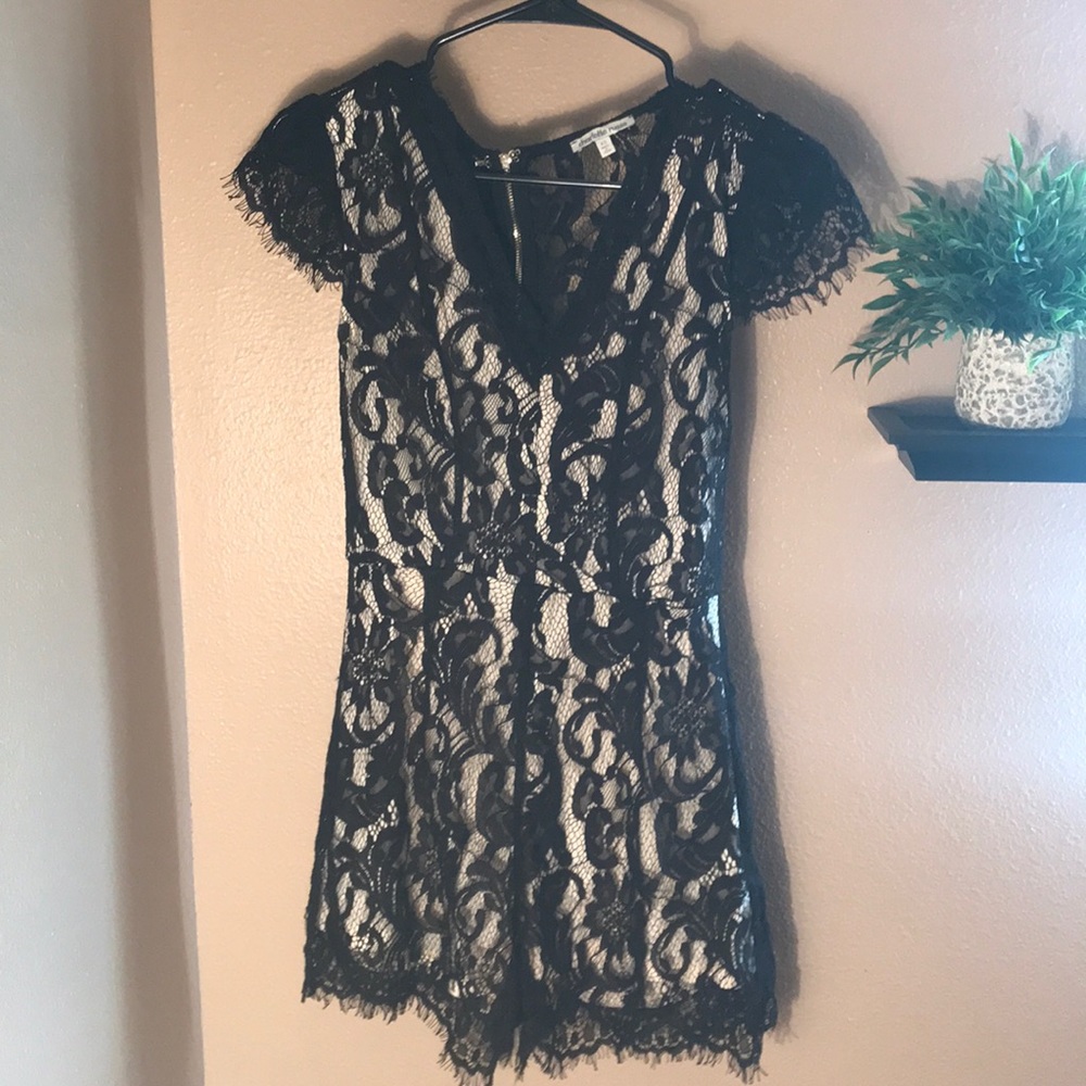 Black lace romper